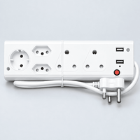 Zapalec MUL5USB 5-Way Multiplug with Dual USB Ports - 