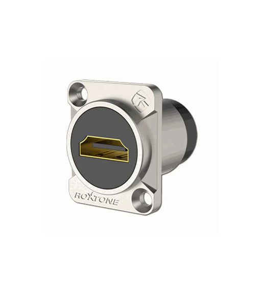 Roxtone RAH14D HDMI 1.4 Feed-Through Chassis Adapter - Nickel Plated Shell